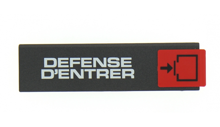 Plaque Autocollante Défense d'Entrer 175 x 45 mm - Novap