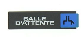 Plaque autocollante Salle d'Attente 175 x 45 mm - Novap