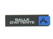 Plaque autocollante Salle d'Attente 175 x 45 mm - Novap