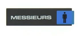 Plaque autocollante WC Hommes 175 x 45 mm - Novap