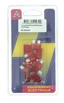 Lot de 10 Fusibles 10 A 2 Fiches Rouge Ref HF600430 - Casteels
