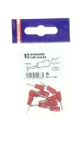 Lot de 10 Connections Borniers Pré-Isolées Rouge pour Fil de 0.5 à 1 mm² Ref 711083 - Debflex