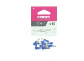 Lot de 10 Douilles à Sertir Mâle Pré-isolées Bleue pour Fil de 1.5 à 2.5 mm² Ref 711060 - Debflex