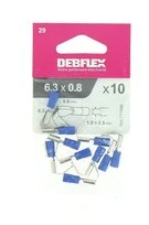 Lot de 10 Clips à Sertir Mâle/Femelle Pré-isolés Bleue pour Fil de 1.5 à 2.5 mm² Ref 711056 - Debflex