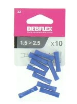 Lot de 10 Manchons à Sertir Isolés Bleu Pour Fil de 1.5 à 2.5 mm² Ref 711062 - Debflex 