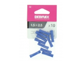 Lot de 10 Manchons à Sertir Isolés Bleu Pour Fil de 1.5 à 2.5 mm² Ref 711062 - Debflex 