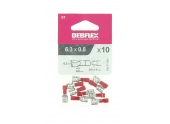 Lot de 10 Clips à Sertir Femelle Pré-isolés Rouge pour Fil de 0.5 à 1 mm² Ref 711042 - Debflex