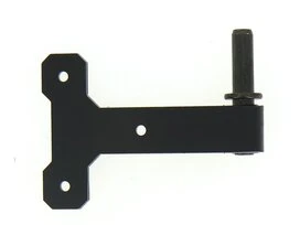 Gond à Axe amovible à visser en Acier Noir Ø 14 - 35x4 mm - L120 mm Ref 579203 - Industrielle de Sedan