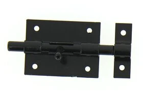 Verrou de Box Sans porte-Cadenas en Acier Noir Ø 10 mm - 70x55 mm - Ref 524201 - Industrielle de Sedan