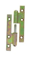 Paumelle à Bouts Carrés en Acier Bichromaté 95x45 mm - Gauche - Ref 530150 - Industrielle de Sedan