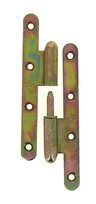 Paumelle à bouts Ronds en Acier Bichromaté 140x55 mm - Droite - Ref 530540 - Industrielle de Sedan