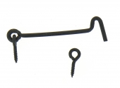 Crochet de contrevent en Acier Noir Ø 5 mm - L120 mm - Ref 8177120 - Industrielle de Sedan