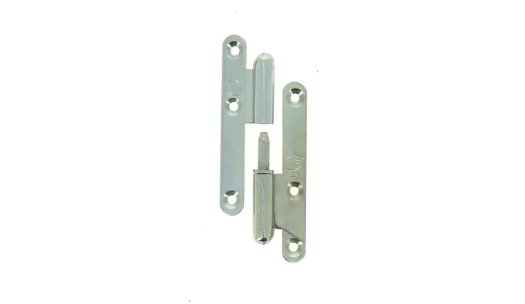 Paumelle à bouts Ronds en Acier Bichromaté 95x45 mm - Droite - Ref 530160 - Industrielle de Sedan