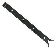 Penture à Queue de Carpe en Acier Noir Ø 14 mm - 35x4 mm - L400 mm - Ref 623355 - Industrielle de Sedan