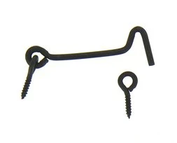Crochet de Contrevent en Acier Noir Ø 4 mm - L80 mm - Ref 8177080 - Industrielle de Sedan