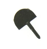 Butée de Volet Droite en Acier Noir - Tête Ronde - 25x3 mm - Ref 9251001 - Industrielle de Sedan