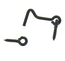 Crochet de Contrevent en Acier Noir Ø 4 mm - L50 mm - Ref 8177005 - Industrielle de Sedan