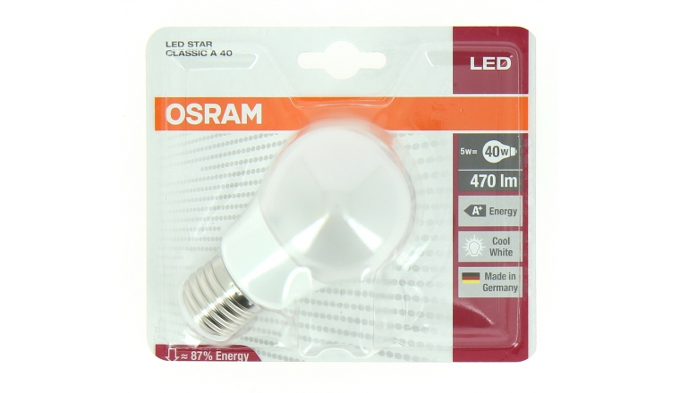 Lampe LED E27 Standard 40 W LED STAR CLASSIC - OSRAM
