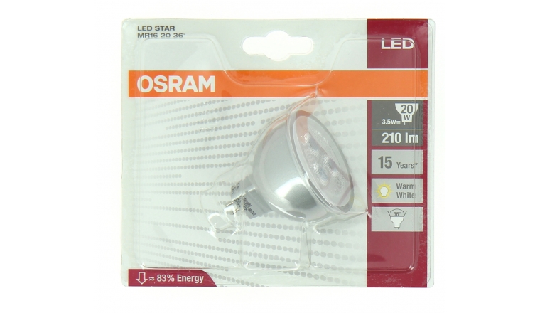 Lampe LED GU5.3 Spot 20 W LED STAR MR16 - OSRAM