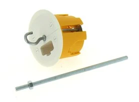 Boîte Luminaire pour Cloison Sèche Sans Douille - 60 x 50 mm - Tige Fileté - Ref 718920 - DEBFLEX