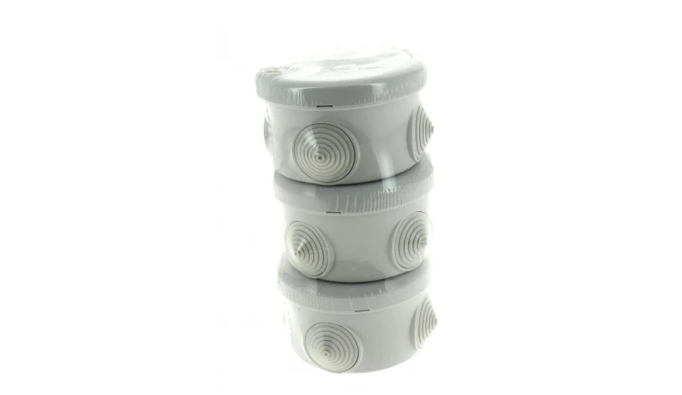 Lot de 3 Boîtes de Dérivation Etanche IP54 - 4 Entrées - 80 x 45 mm - Ref 718719 - DEBFLEX