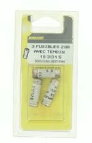 Lot de 3 Fusibles Céramique 20A - 400V - 10.3 x 31.5 mm - Ref 715346 - DEBFLEX