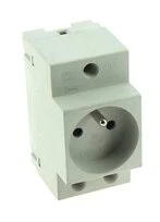 Prise 2P + T modulaire pour Tableau Electrique 16A - 250V - 84 x 66 x 44 mm - Ref 707600 - DEBFLEX