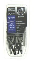 Lot de 50 Rivets Aveugles Etanches Aluminium / Acier Tous Matériaux Ø 4.8 x 14 mm - Ref 160642 - Smartool
