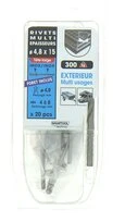 Lot de 20 Rivets Aveugles Inox Multi Epaisseurs Ø 4.8 x 15 mm - Ref 864062 - Smartool