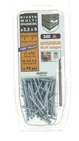 Lot de 75 Rivets Aveugles Acier Multi Epaisseurs Ø 3.2 x 9 mm - Ref 864202 - Smartool