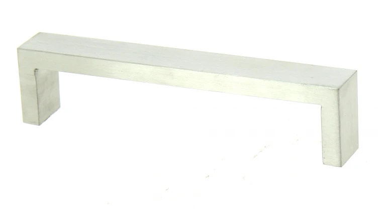 Poignée Rectangulaire en Inox Brossé Satiné - Entraxe 128 mm - Design-Mat 