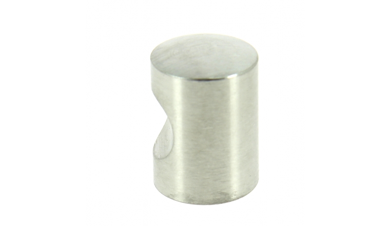 Bouton à Encoche en Inox Brossé - Ø 20 mm - Longueur 25 mm - Design-Mat