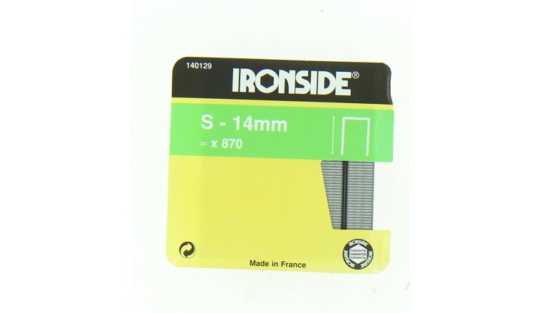 Boîte de 870 Agrafes S14 - 14 x 10 mm - Ironside