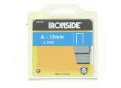 Boîte de 1000 Agrafes A15 - 15 x 10 mm - Ironside