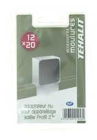 Adaptateur pour Appareillage en Saillie Profil 2 - Moulure PVC 12 x 20 mm - Ref GPM12229NU - Tehalit