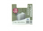 Lot de 2 dérivations - Moulure PVC 12 x 20 mm - Ref GPM12208B - Tehalit