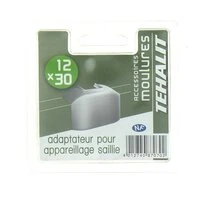 Adaptateur pour Appareillage en Saillie - Moulure PVC 12 x 30 mm - Ref GPM12349B - Tehalit