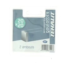 Lot de 2 Embouts de Finition - Goulotte PVC 20 x 20 mm - Ref GPV200206B - Tehalit