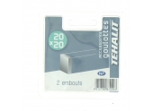 Lot de 2 Embouts de Finition - Goulotte PVC 20 x 20 mm - Ref GPV200206B - Tehalit