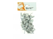 Sachet de 25 Attaches Fils - Ø 16 mm - Gris - Debflex