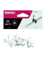 Sachet de 32 Attaches Fils Carré - 2 x 0.75 mm² - Blanc - Debflex