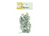 Sachet de 25 Attaches Fils - Ø 18 mm - Gris - Debflex