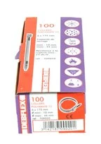 Boîte de 100 Colliers Rilsan Noir - Largeur 6 mm - Longueur 175 mm - Ref 709020 - Debflex