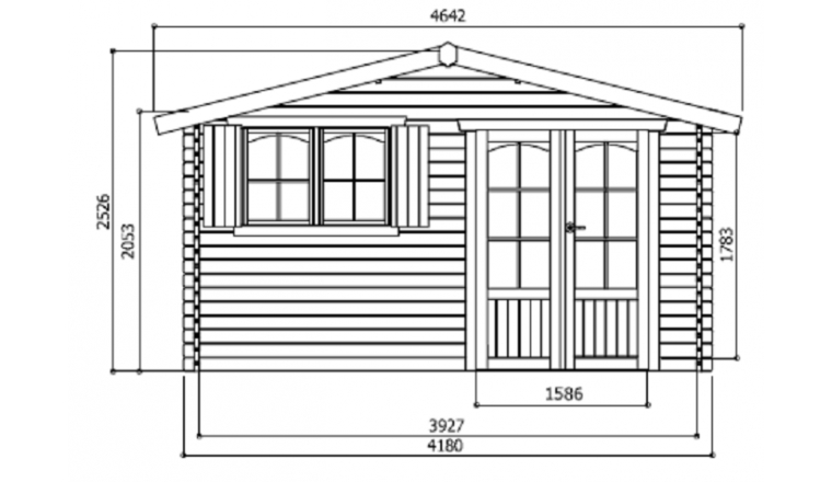 Abri de jardin en Bois RIGNITZ Solid 14.25 m² S8969