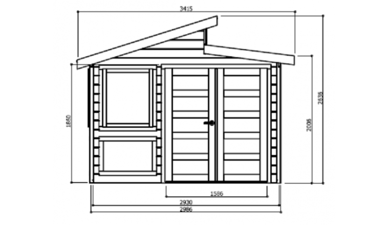 Abri de jardin en bois MERANO Solid 8.58 m² S8247 