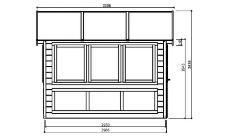 Abri de jardin en bois MERANO Solid 8.58 m² S8247 