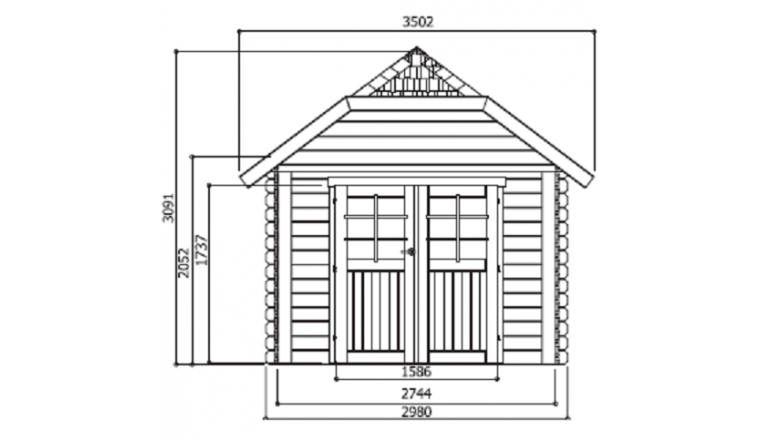 Abri de jardin en Bois CORK Solid 7.53 m² S8507