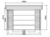 Garage en Bois MODERNE Solid 17.07 m² avec Porte Sectionnelle S8935