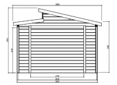 Garage en Bois TORINO Solid 20.06 m² avec Porte Sectionnelle S8248