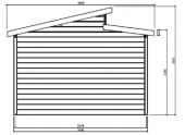 Garage en Bois TORINO Solid 20.06 m² avec Porte Sectionnelle S8248